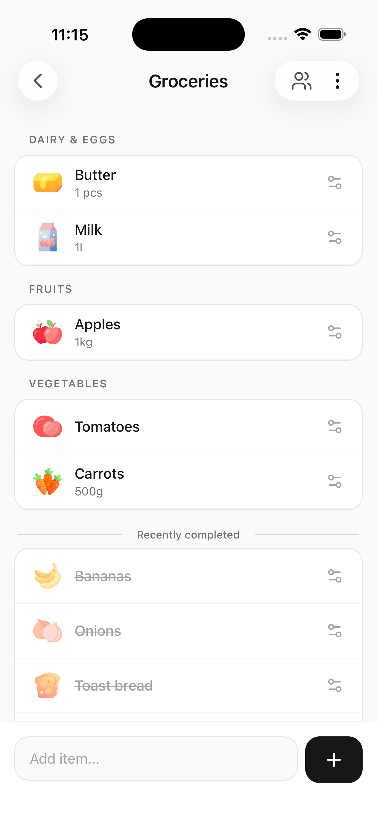 Share Grocery Lists Instantly