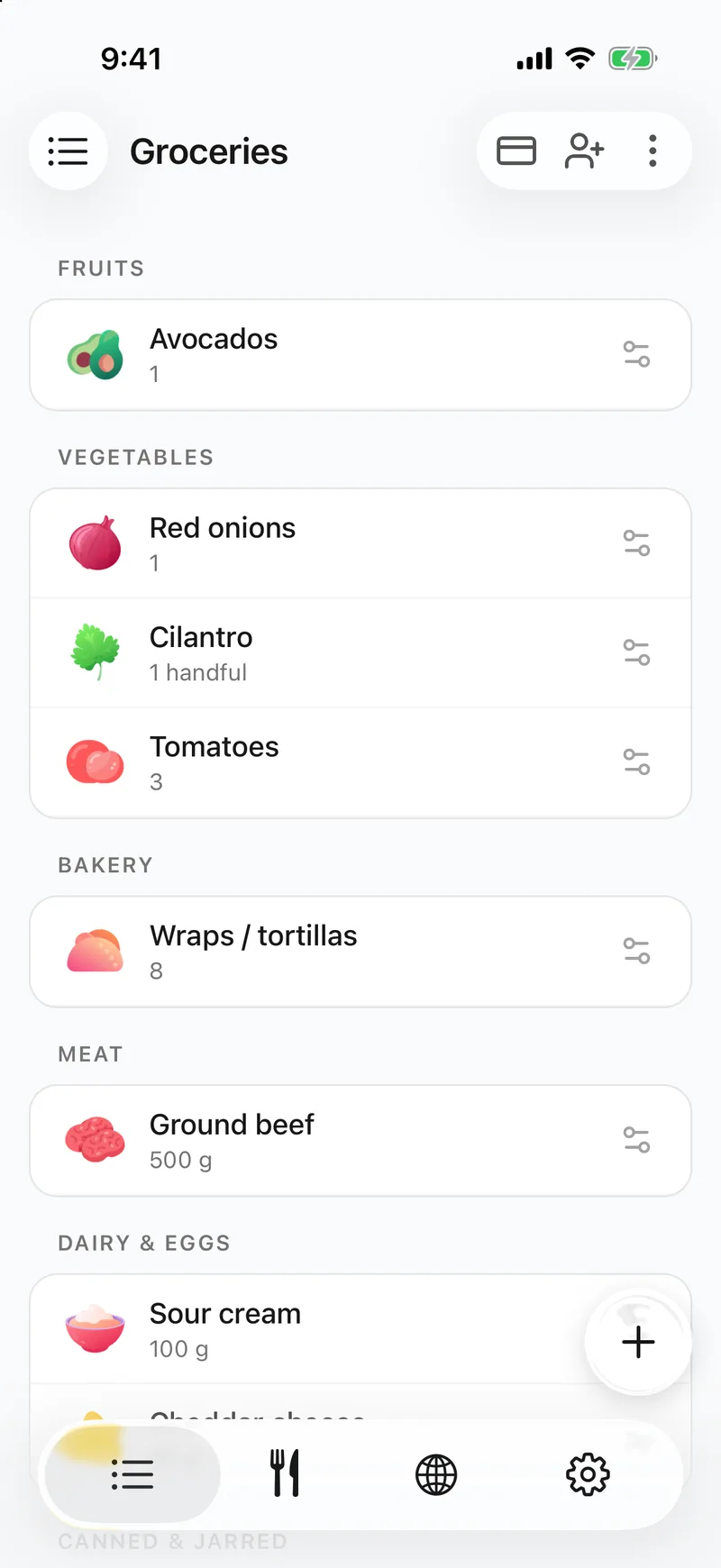 It is on the shared list