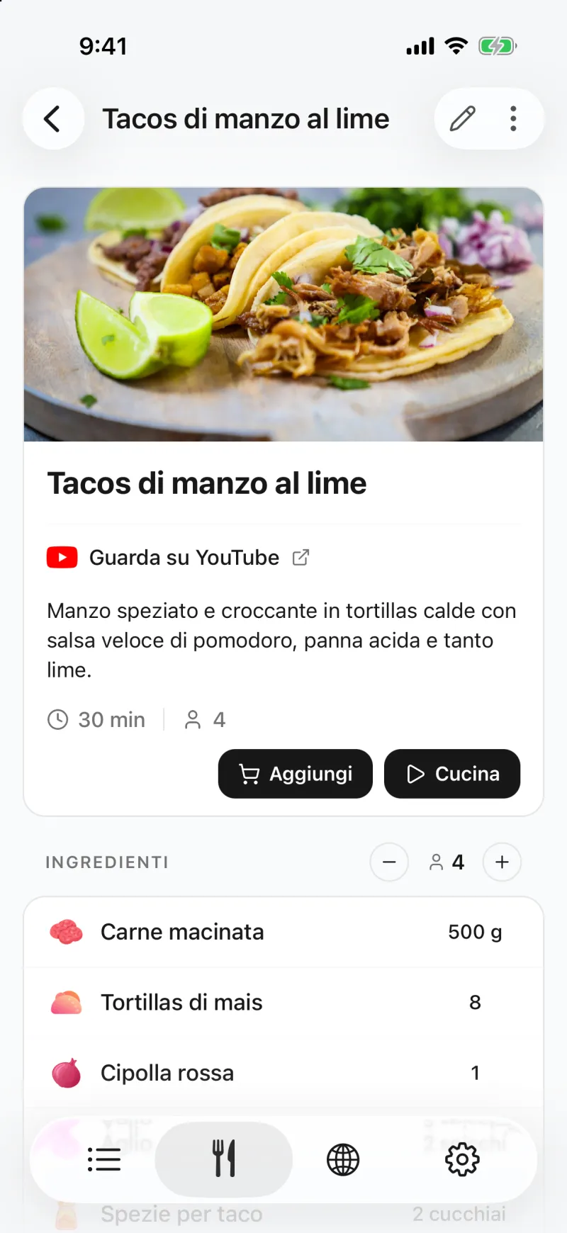 La ricetta è messa per iscritto
