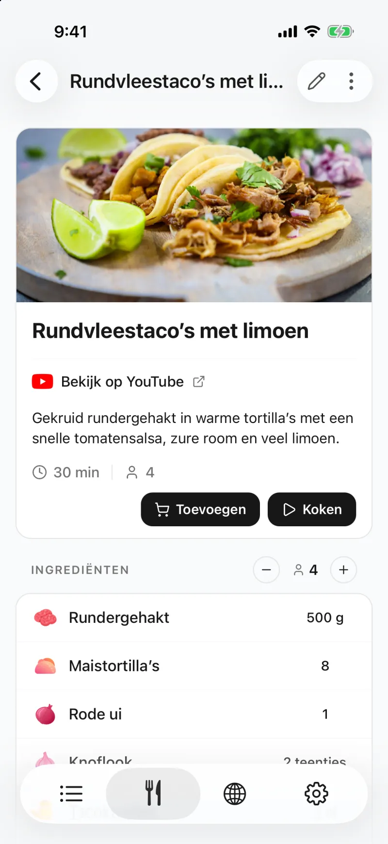 Het recept wordt uitgeschreven