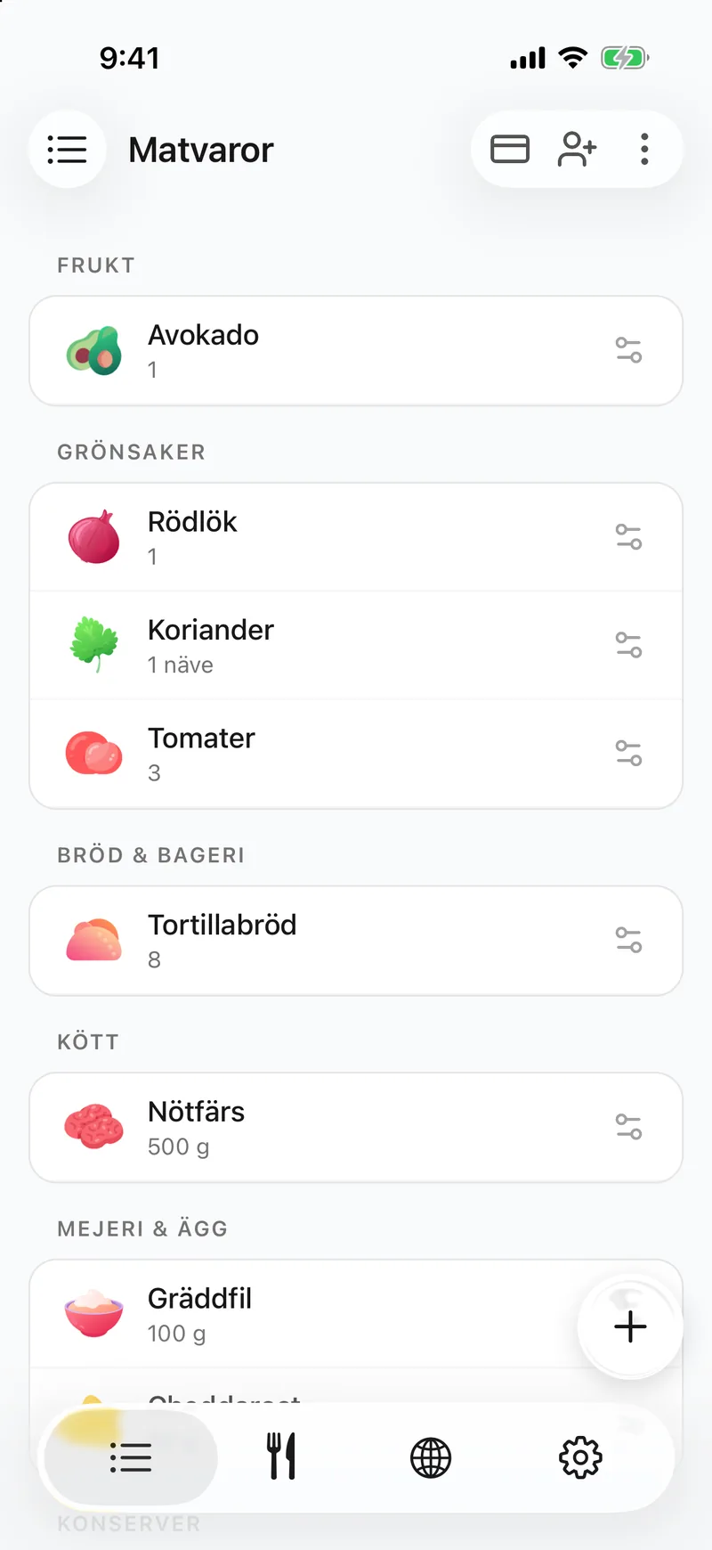 Det ligger på den delade listan
